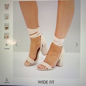 ASOS Design Howling tie leg block heeled sandals